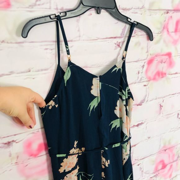 Feeling Freesia Navy Blue Floral Print Maxi Dress - Picture 12 of 12